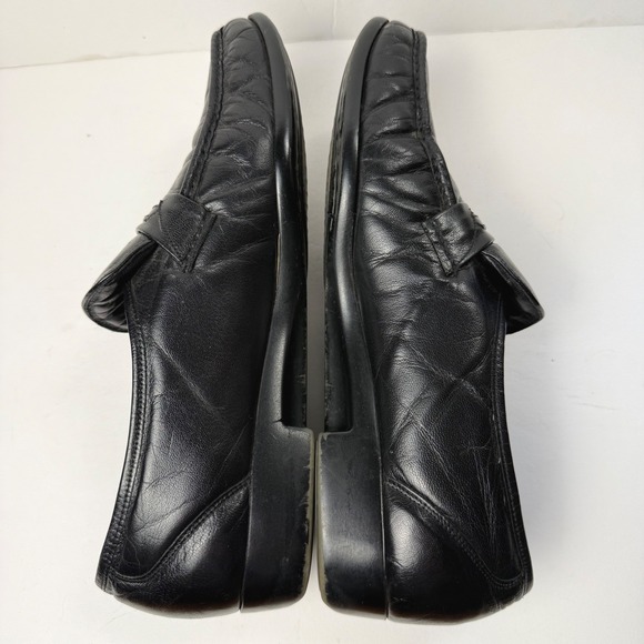 Florsheim Loafers Mens 11.5 D Black Leather Dress Shoes Classic Preppy Timeless - Picture 6 of 9